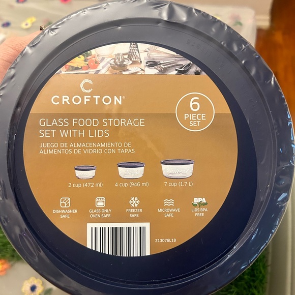 Crofton Kitchen Crofton 6pc Glass Food Storage Containers Snowflake